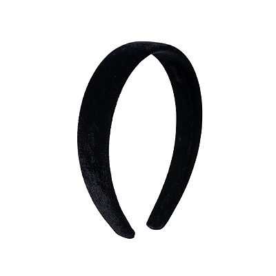 Tiara Flat P Veludo Preto