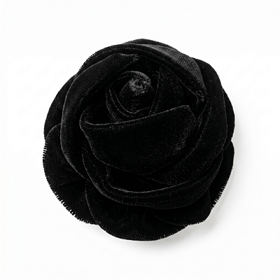 Flor Emily P de Veludo Preto