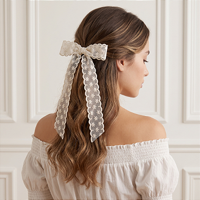 Laço Lia M Renda Off White