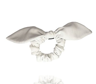 Elástico com Mini Laço de Crepe Branco