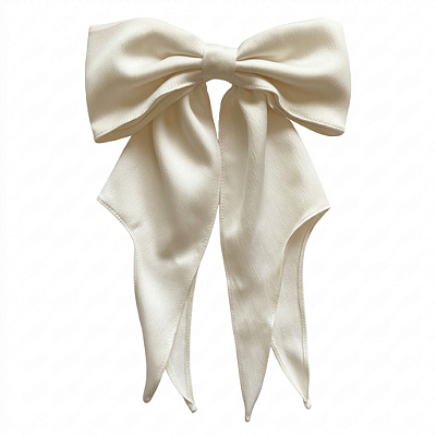 Laço Quatro Pontas Cetim Off-White