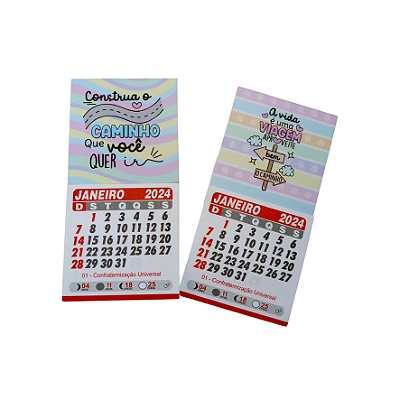 Lembrancinha 100 mini calendário ima de geladeira