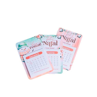 50 mini calendario imã de natal