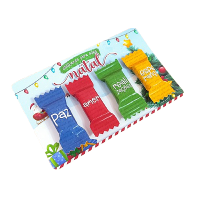 10 card com 4 balas brinde de natal
