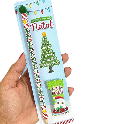 10 lembrancinha de natal card+ bala