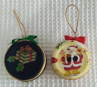 Kit Enfeite Natalino - Papai Noel e Presente