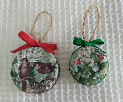 Kit Enfeite Natalino - Passarinhos e Jardim