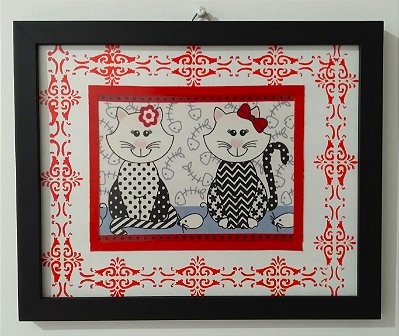 Quadro Duas Gatas