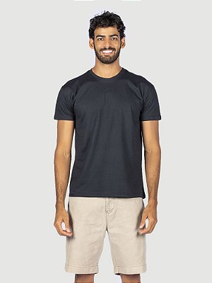 KIT 05 PEÇAS - Camiseta malha 100% algodão penteado preto