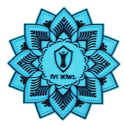 Tapete Base Protetora Ivi Bowl - Azul Com Preto