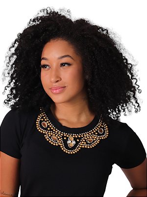 Tshirt Feminina Decote Redondo Preto Athena