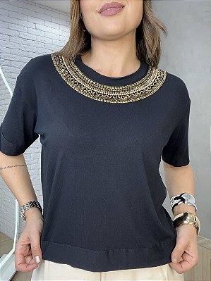 Blusa Soltinha Preta Jasmine