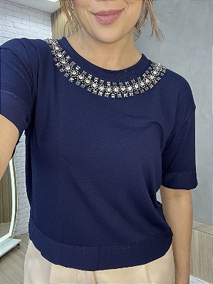 Blusa Soltinha Marinho Cibele