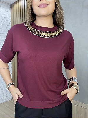 Blusa Soltinha Vinho Gianna