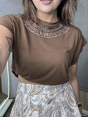 Blusa Muscle Marrom Ellen