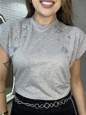 Blusa Muscle Cinza Mescla Anne