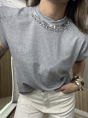Blusa Muscle Cinza Mescla Dalva