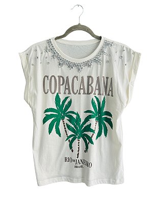 Tshirt Algodão Off White Copacabana Coqueiro