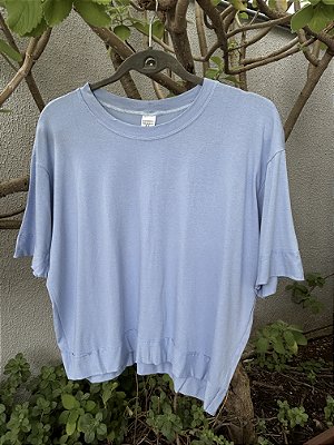 Blusa Soltinha Barrado Azul
