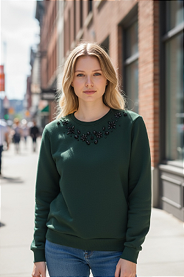 Moletom Feminino Verde Militar Lavínia