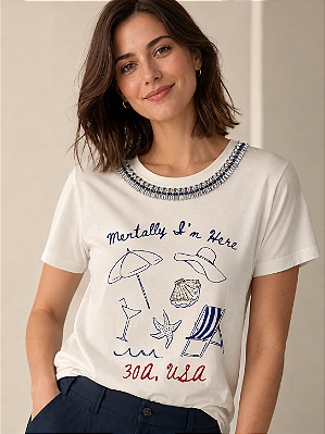 Tshirt Algodão Off White Mertally