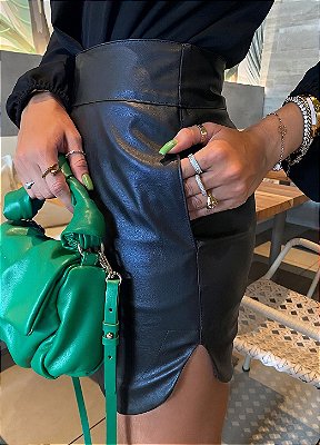 Saia Laura - Courino Premium - Preto - Off