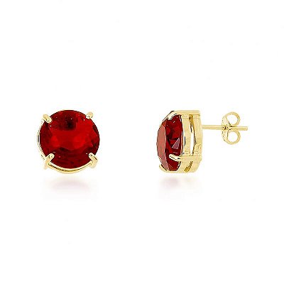Brinco fixo semijoia, banhado a ouro 18k