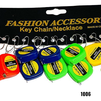 NE1006 - Chaveiro mini trena de 1 metro atacado – Pacote com 12 unidades (Atacado)