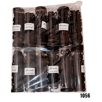 NE1056 - Tubão de elásticos de cabelo meia preto 100 pcs por kit / 2,5cm com atacado – Pacote com 12 unidades (Atacado)