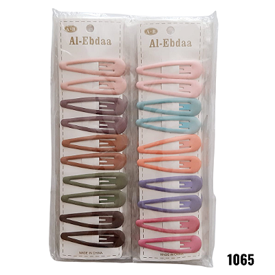 NE1065 - Presilha de cabelo tic tac 10 pcs por kit/ 1,8cm com atacado – Pacote com 12 unidades (Atacado)