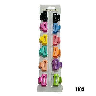 NE1103 - Presilha de cabelo 12 pcs por kit/ 2,5cm - atacado 1103 – Pacote com 12 unidades (Atacado)