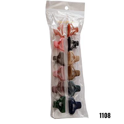 NE1108 - Presilha de cabelo 12 pcs por kit/ 3m atacado 1108 – Pacote com 12 unidades (Atacado)