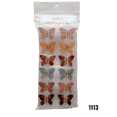 NE1113 - Presilha de cabelo 12 pcs por kit/ 3m atacado 1113 – Pacote com 12 unidades (Atacado)