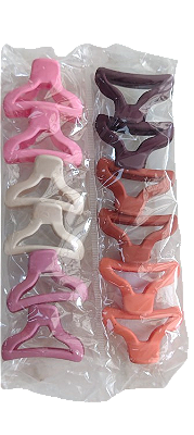 NE1141 - Presilha de cabelo 12 pcs por kit/ 4,5cm atacado 1141 – Pacote com 12 unidades (Atacado)