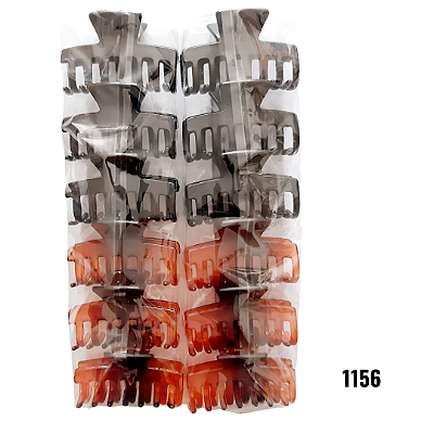 NE1156 - Presilha de cabelo 12 pcs por kit/ 6,5cm atacado 1156 – Pacote com 12 unidades (Atacado)