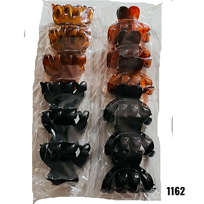 NE1162 - Piranha de cabelo 12 pcs por kit/ 5,8cm atacado 1162 – Pacote com 12 unidades (Atacado)