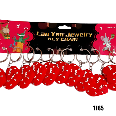 NE1185 - Chaveiros coração por kit atacado 1185 – Pacote com 12 unidades (Atacado)