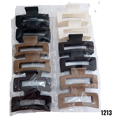 NE1213 - Presilha de cabelo 12 pc por kit/ 8,5 cm atacado 1213 – Pacote com 12 unidades (Atacado)