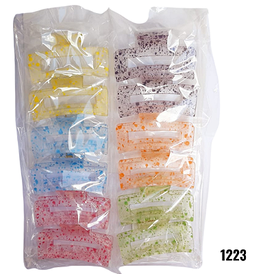 NE1223 - Presilha de cabelo 12 pc por kit/ 9 cm atacado 1223 – Pacote com 12 unidades (Atacado)