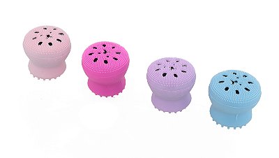 NE10339 - 10339 esponja de limpeza facial polvinho de silicone grranel sä codigo de barras – Pacote com 12 unidades (Atacado)