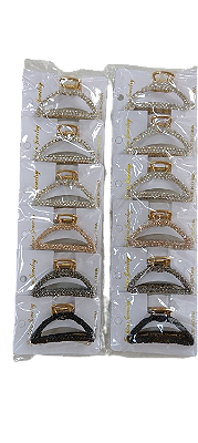 NE10214 - 10214 piranha de cabelo de liga + ferro + plástico, 5.5 x 3.2 cm – Pacote com 12 unidades (Atacado)