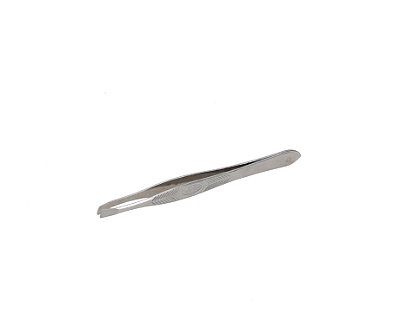 NE10102 - 10102 pinça para sobrancelha ponta chanfrada, 8.5 cm – Pacote com 12 unidades (Atacado)