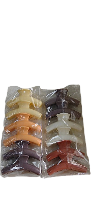 NE10054 - 10054 piranha de cabelo plástico+ ferro, 7 cm – Pacote com 12 unidades (Atacado)