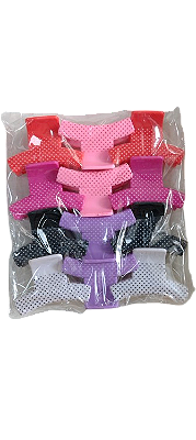 NE10052 - 10052 piranha de cabelo plástico+ ferro, 6 cm – Pacote com 12 unidades (Atacado)
