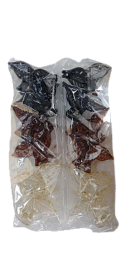 NE10034 - 10034 piranha de cabelo plástico+ ferro, 7 cm – Pacote com 12 unidades (Atacado)