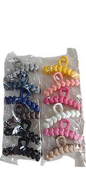 NE10032 - 10032 piranha de cabelo plástico+ ferro, 10cm – Pacote com 12 unidades (Atacado)