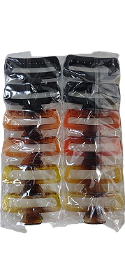NE10031 - 10031 piranha de cabelo plástico+ ferro, 10cm – Pacote com 12 unidades (Atacado)