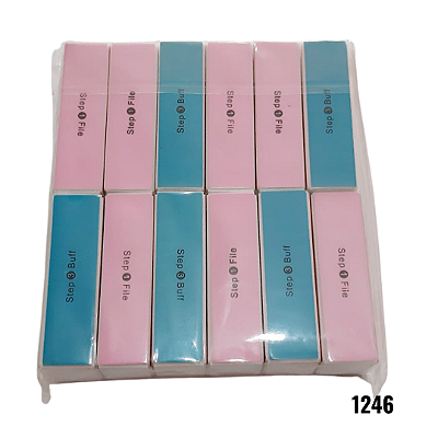 NE1246 - 1246 bloco quatro faces p\ unhas – Pacote com 12 unidades (Atacado)