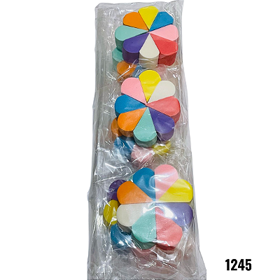 NE1245 - 1245 esponja de maquiagem 8 esponjas por kit – Pacote com 6 unidades (Atacado)