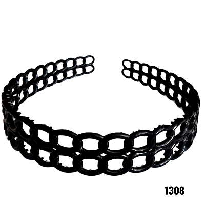 NE1308 - 1308 tiara plastico para cabelo – Pacote com 12 unidades (Atacado)